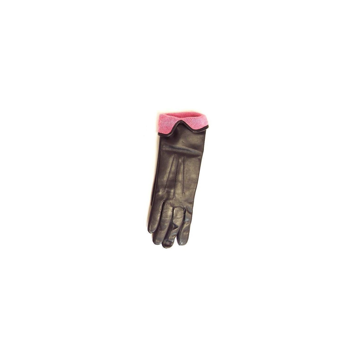 Dents Womens Hairsheep Leather Gloves - Pink Cashmere Knit Lined