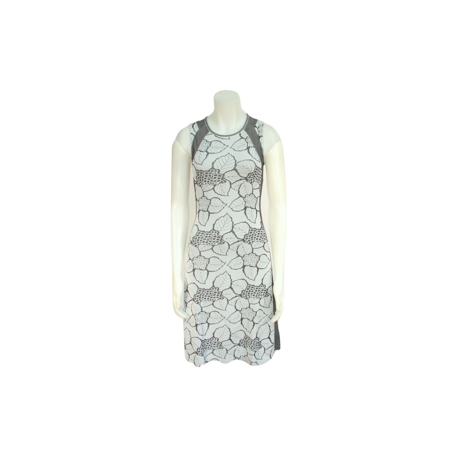 Aldo Martins Floral Jacquard Dress - Pale Turquoise & Grey (8112) Aldo Martins Floral Jacquard Dress - Pale Turquoise & Grey (8112)