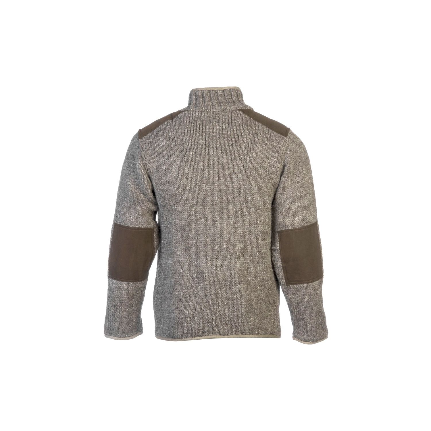 Full-Zip Undyed Wool Sweater-Jacket - Natural | Men's and women's