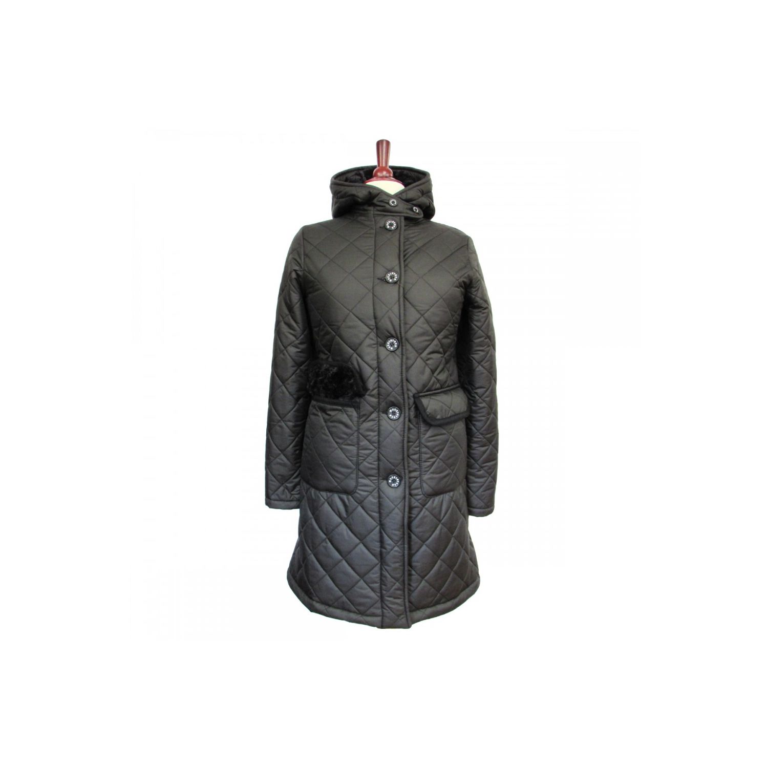 Mackintosh Women's Quilted Grange Coat - Black/Black (7095