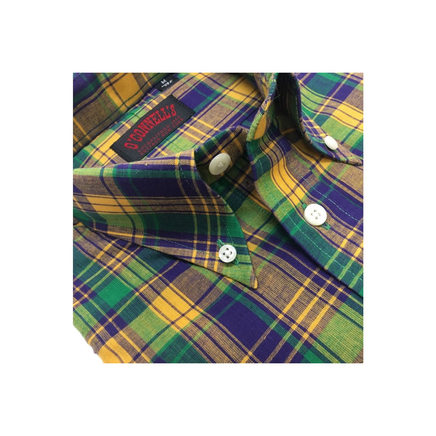 green and gold dress shirt Non-Iron Cotton Solid Dress Shirt With Contrast Trim main image 1