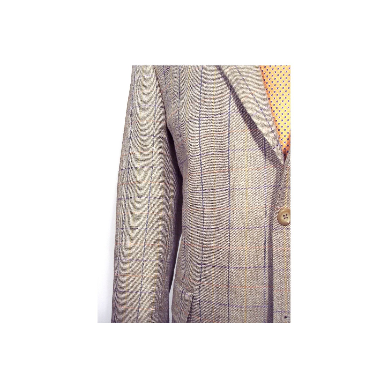 O'Connell's Robert Noble Sport Coat - Windowpane (Silk,Wool,Linen