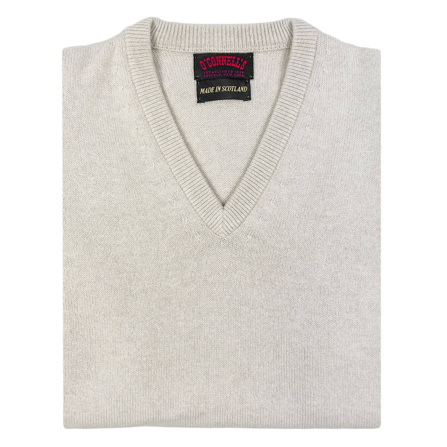 【New】Deuxieme Classe Sleeveless Pullover O'Connell's Scottish Cashmere V-Neck Sleeveless Sweater - Natural