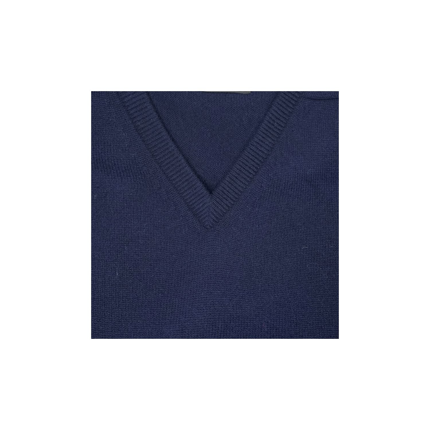 O'Connell's Scottish Cashmere V-Neck Sweater - Navy | Men's and