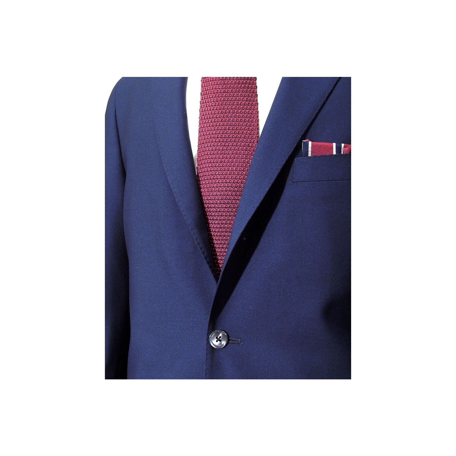 O'Connell's Soft Shouldered Wool Travel Blazer - Blue | Men's and