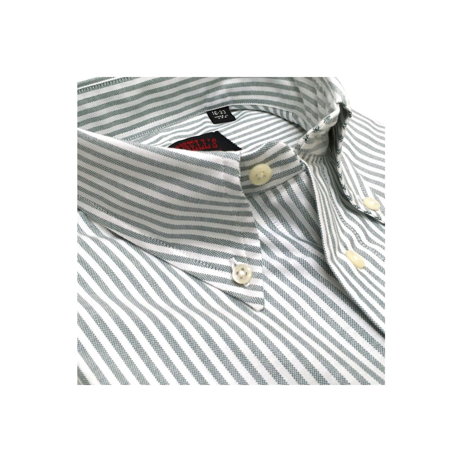 O'C Unlined & Unfused Oxford Cloth Button Down Dress Shirt - University Stripe - Green | Men's and women's clothing O'C Unlined & Unfused Oxford Cloth Button Down Dress Shirt - University Stripe - Green | Men's and women's clothing