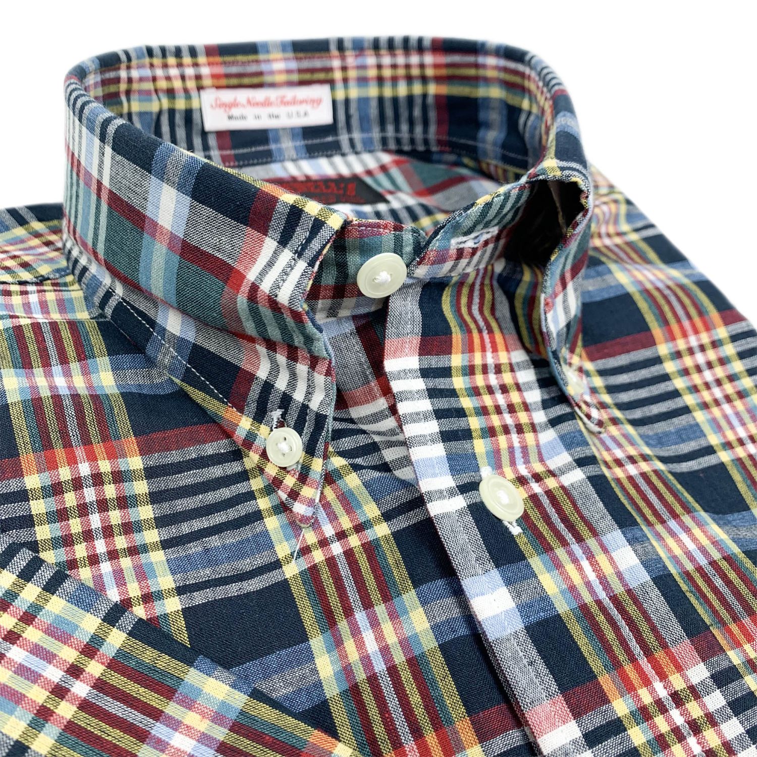 O'Connell's Authentic India Madras - Short Sleeve Shirt - Navy, Jade, Red & Gold | Men's and women's clothing O'Connell's Authentic India Madras - Short Sleeve Shirt - Navy, Jade, Red & Gold | Men's and women's clothing