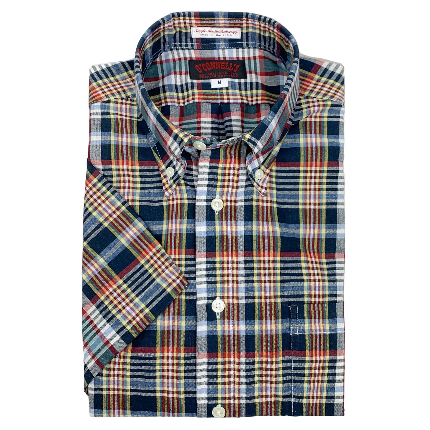 O'Connell's Authentic India Madras - Short Sleeve Shirt - Navy, Jade, Red & Gold | Men's and women's clothing O'Connell's Authentic India Madras - Short Sleeve Shirt - Navy, Jade, Red & Gold | Men's and women's clothing