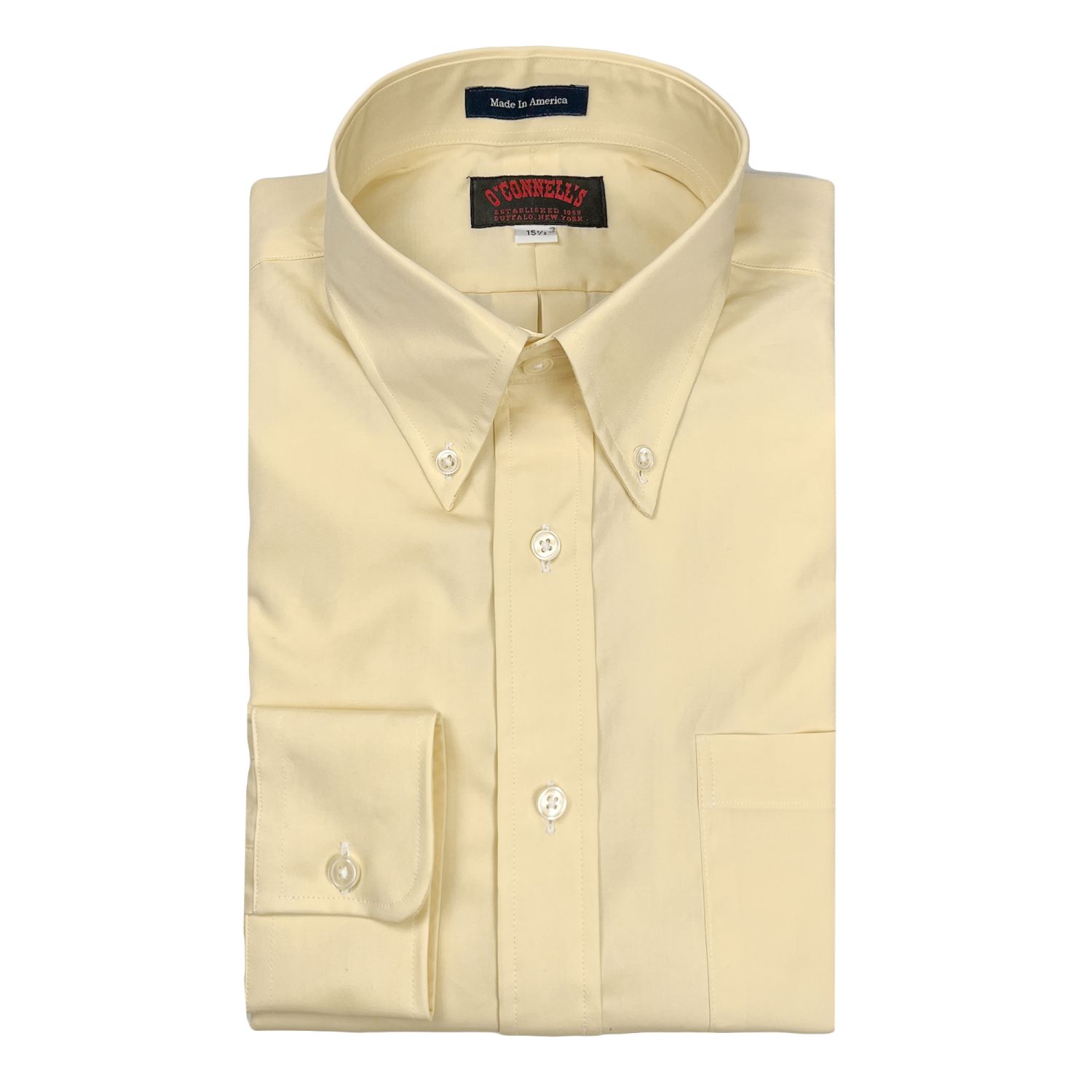 O'Connell's Button Down Dress Shirt - Sea Island Cotton - Yellow | Men's  and women's clothing