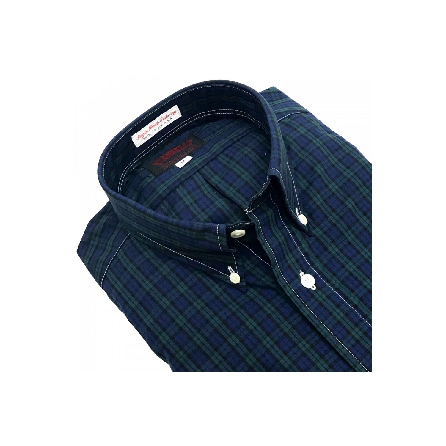black watch dress shirt Proper Cloth Men's Portuguese Black Watch Plaid Tartan Custom Dress Shirt