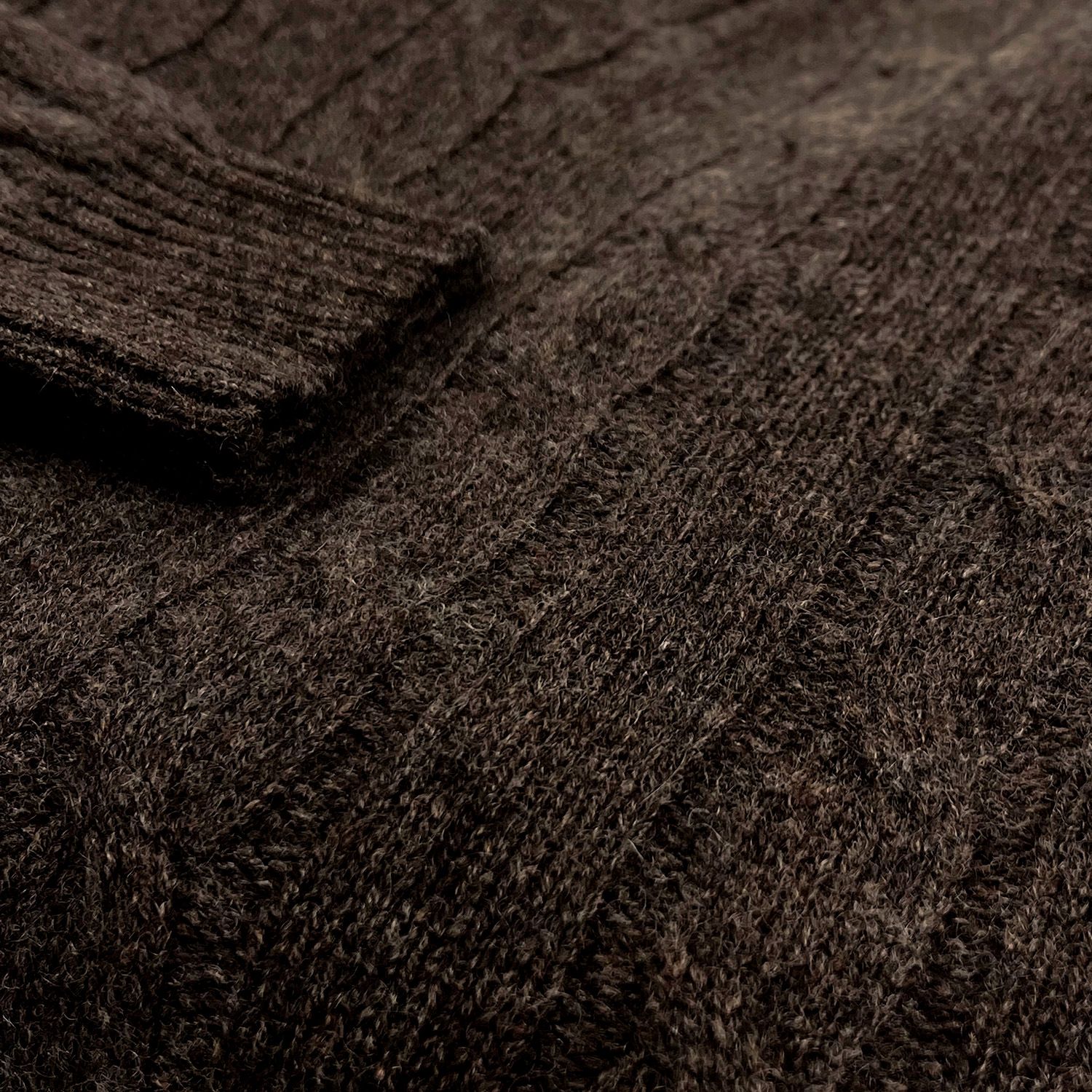 O'Connell's Cashmere Cabled Crewneck - Hickory | Men's and women's
