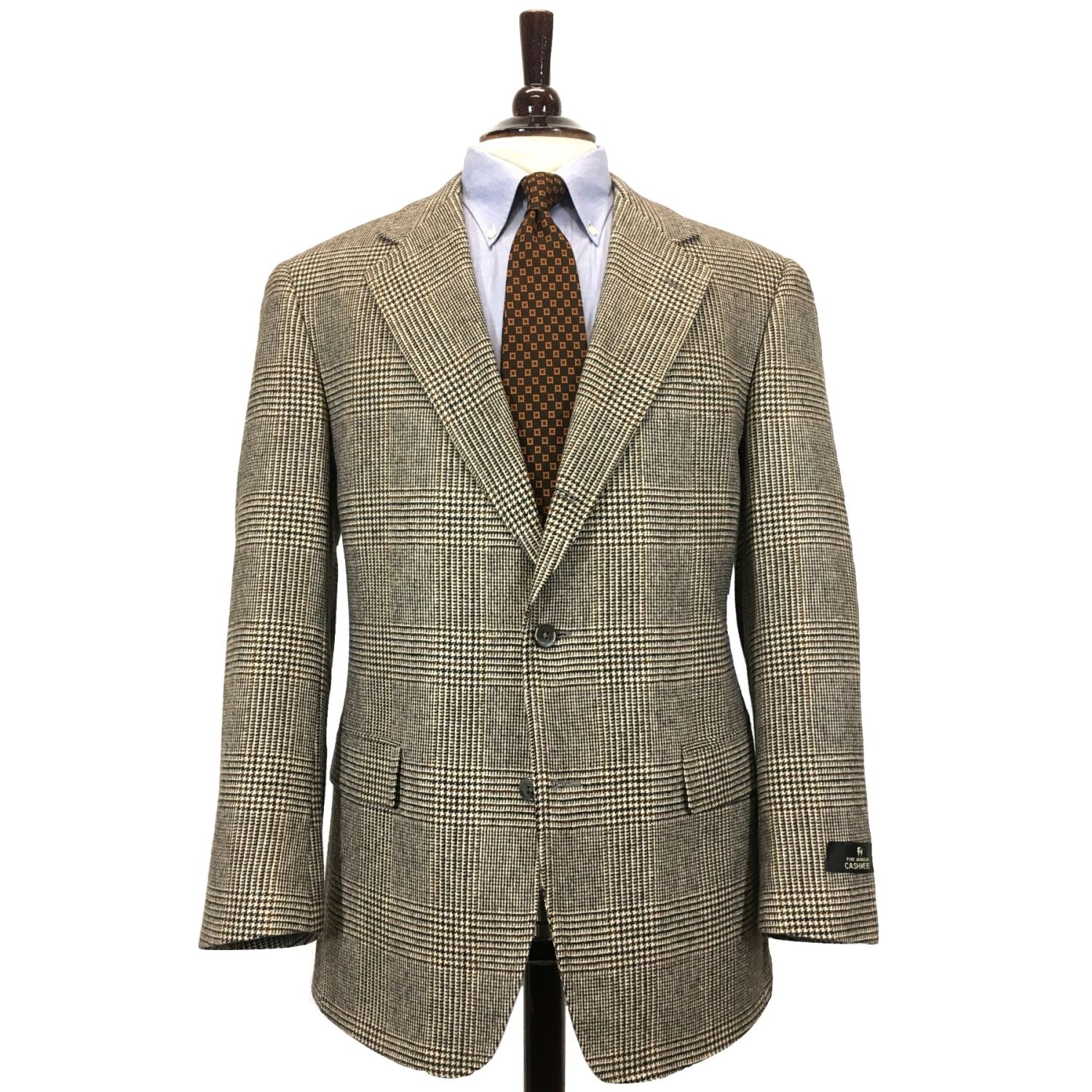 O'connell's Cashmere Glen Plaid Sportcoat - Chestnut Brown & Black