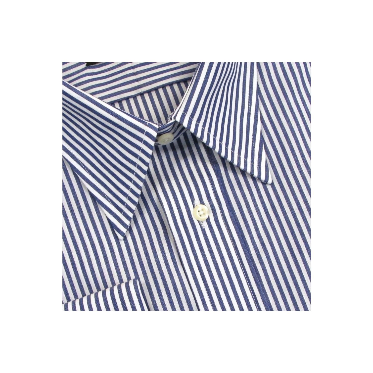 princess polly baby blue dress Regal Blue and White Formal/Casual Stripes Premium Cotton Shirt For Men main image 0