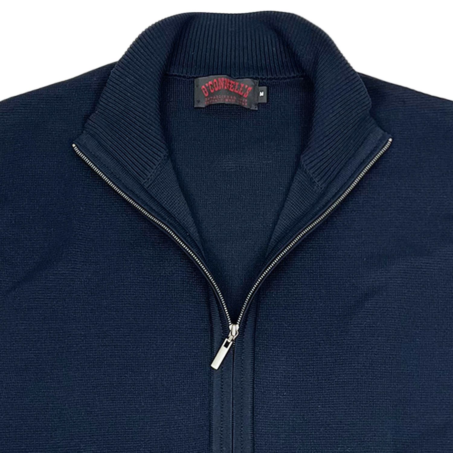 O'Connell's Full Zip Cotton Vest with pockets - Navy | Men's and