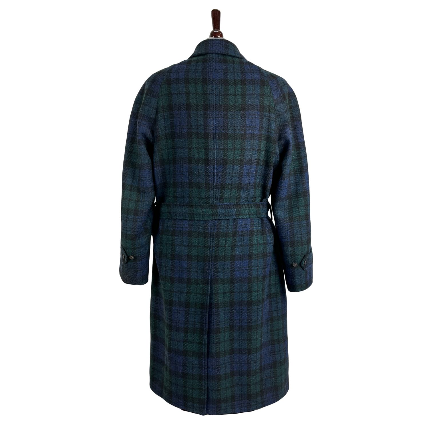 O'Connell's Harris Tweed Raglan Overcoat - Blackwatch Tartan