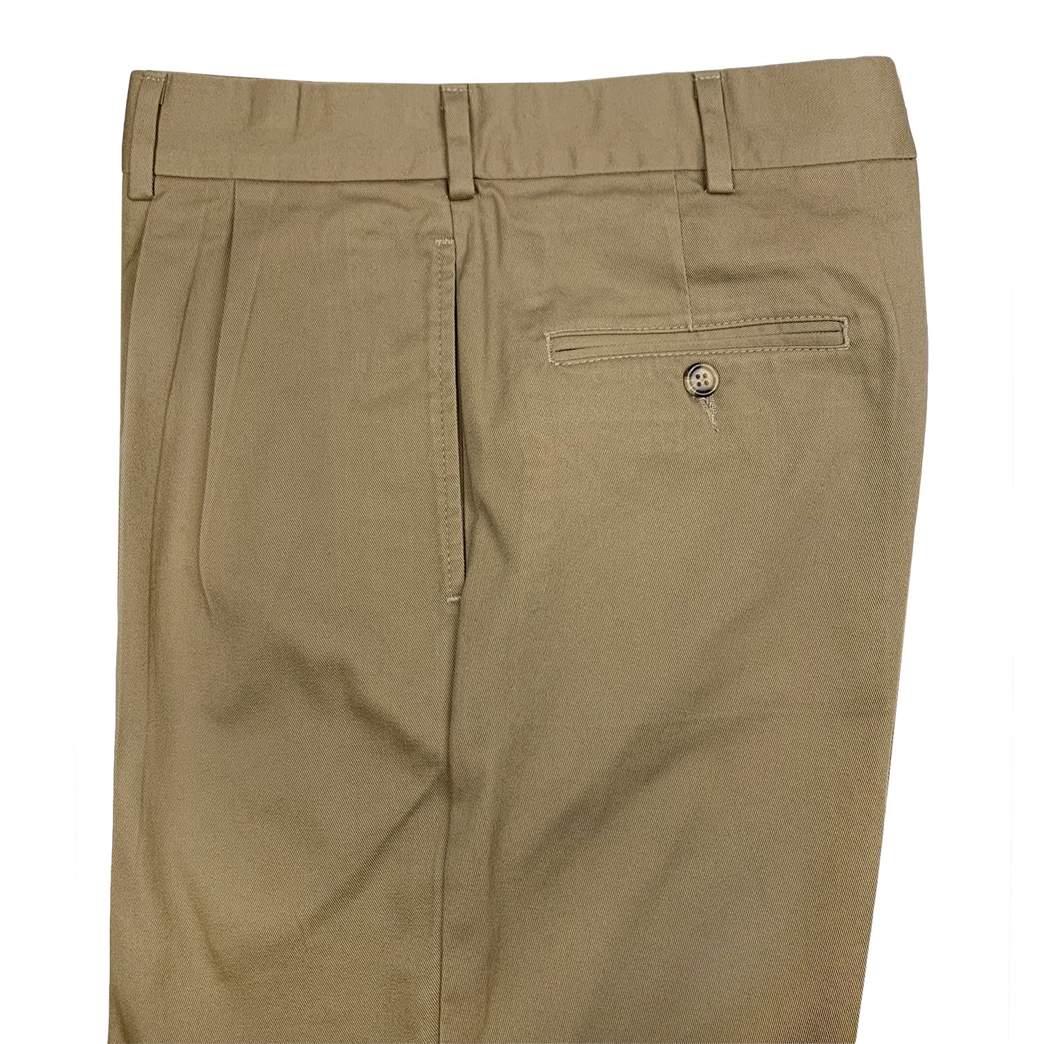 O'Connell's Khakis - Pleated Front Cotton Twill Trousers - British