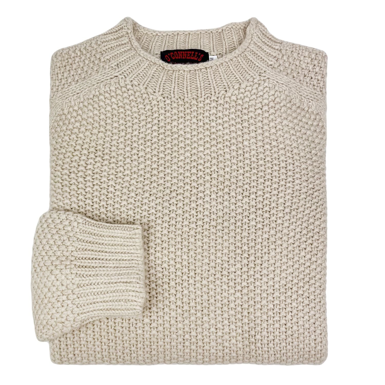 O'Connell's Moss-Stitch Geelong Sweater - Oatmeal | Men's and