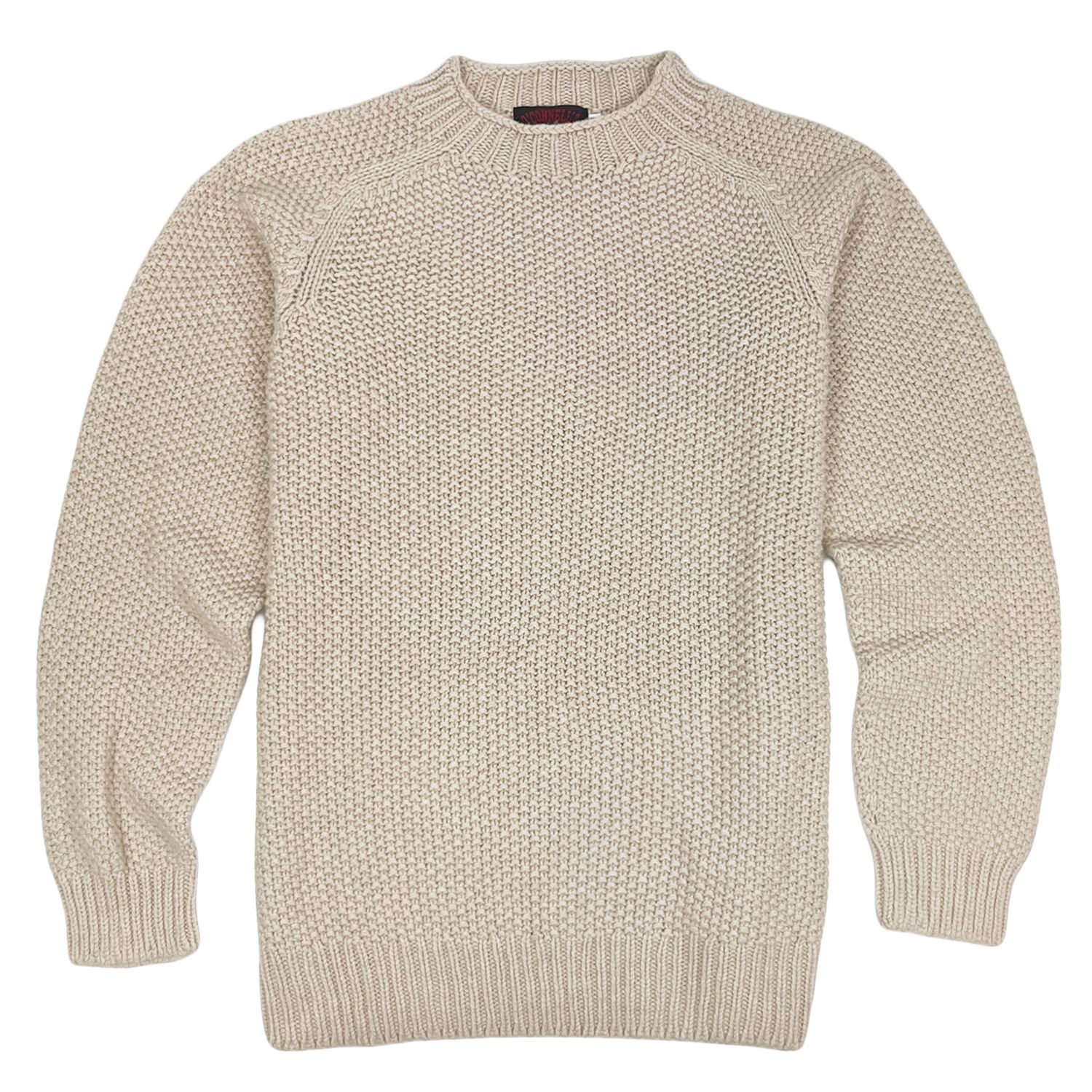O'Connell's Moss-Stitch Geelong Sweater - Oatmeal | Men's and