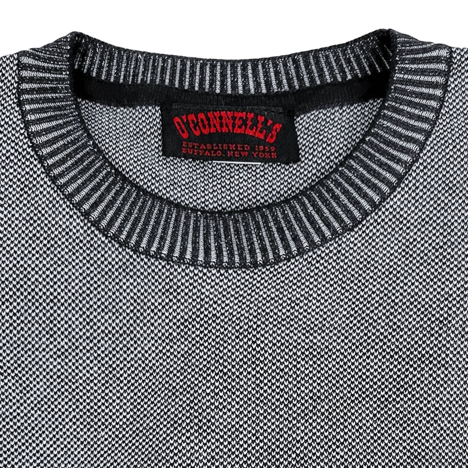 O'Connell's Pima Cotton Crewneck Sweater - Birdseye - Navy | Men's