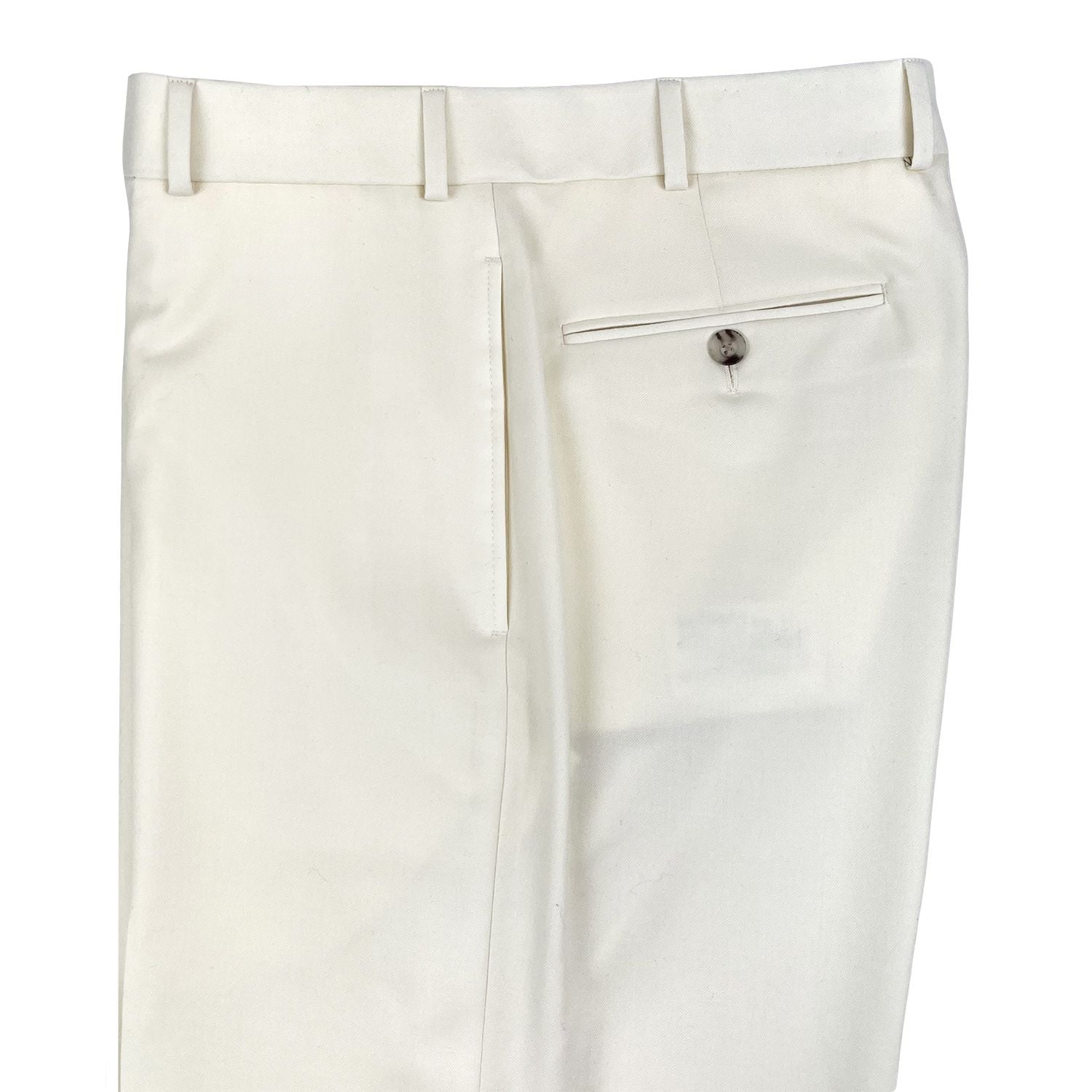 O'Connell's Plain Front 120's Lambswool Flannel Gabardine Trousers