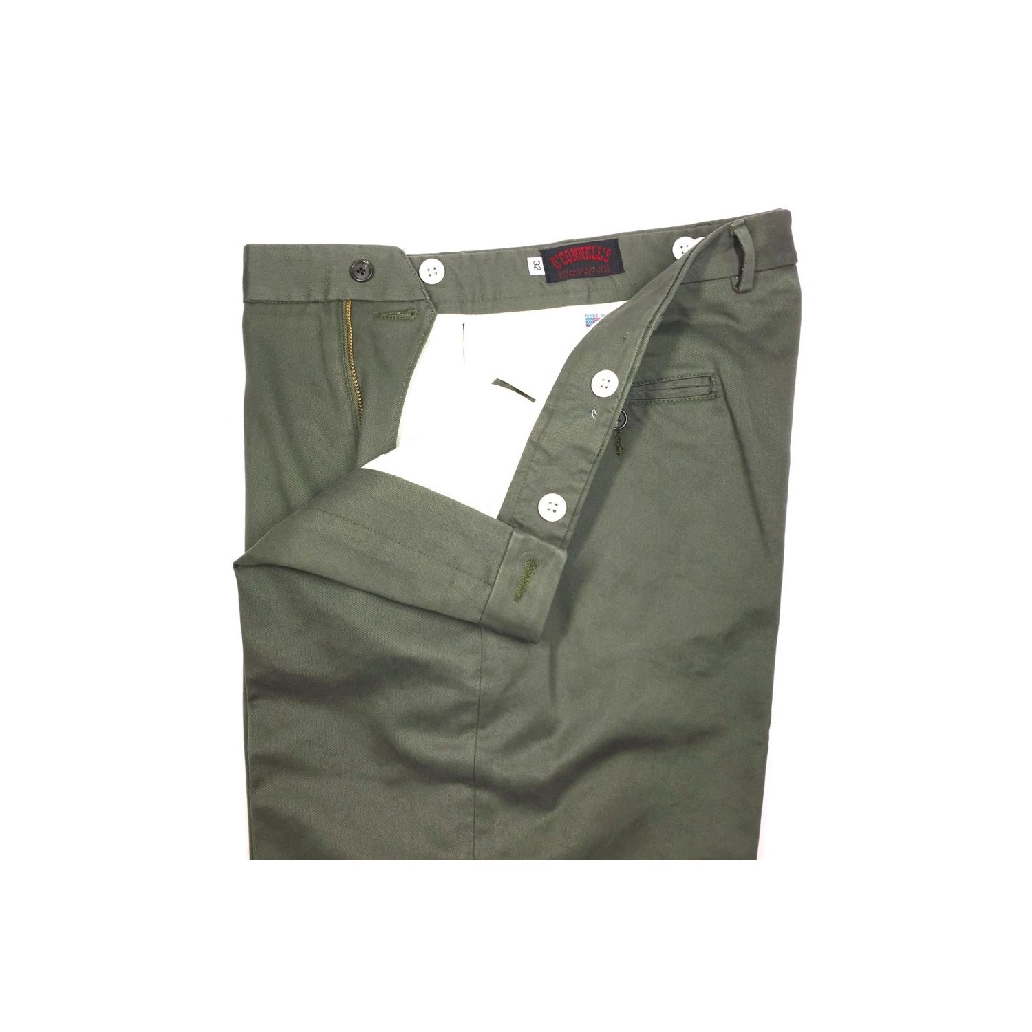 O'Connell's Plain Front Army Drill Cloth Trouser - Olive | Men's