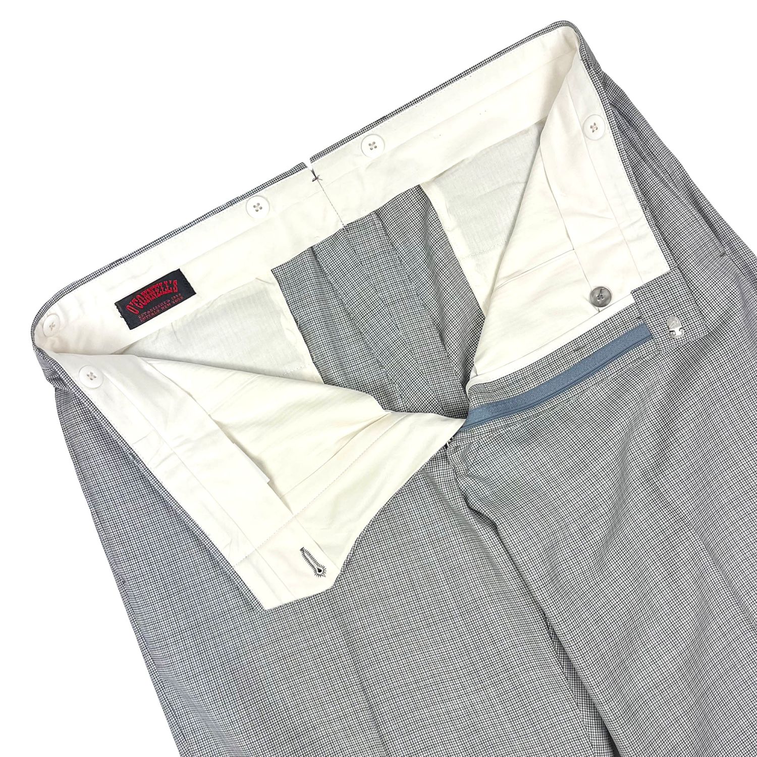 O'Connell's Plain Front Super 110s Tropical Wool Trouser - Mini