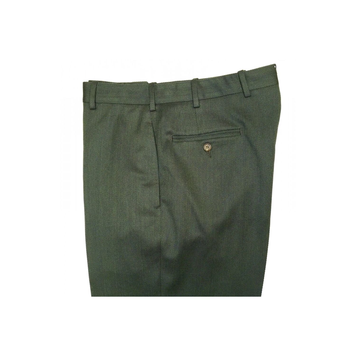 O'Connell's plain front Wool Cavalry Twill Trousers - Spruce