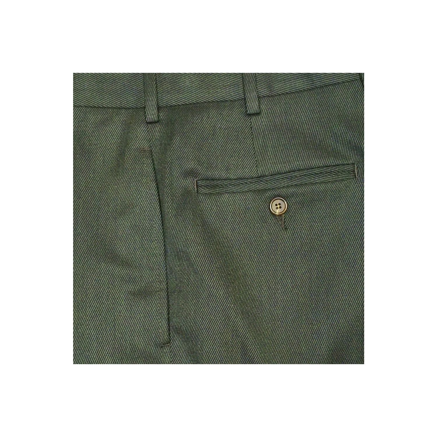O'Connell's plain front Wool Cavalry Twill Trousers - Spruce