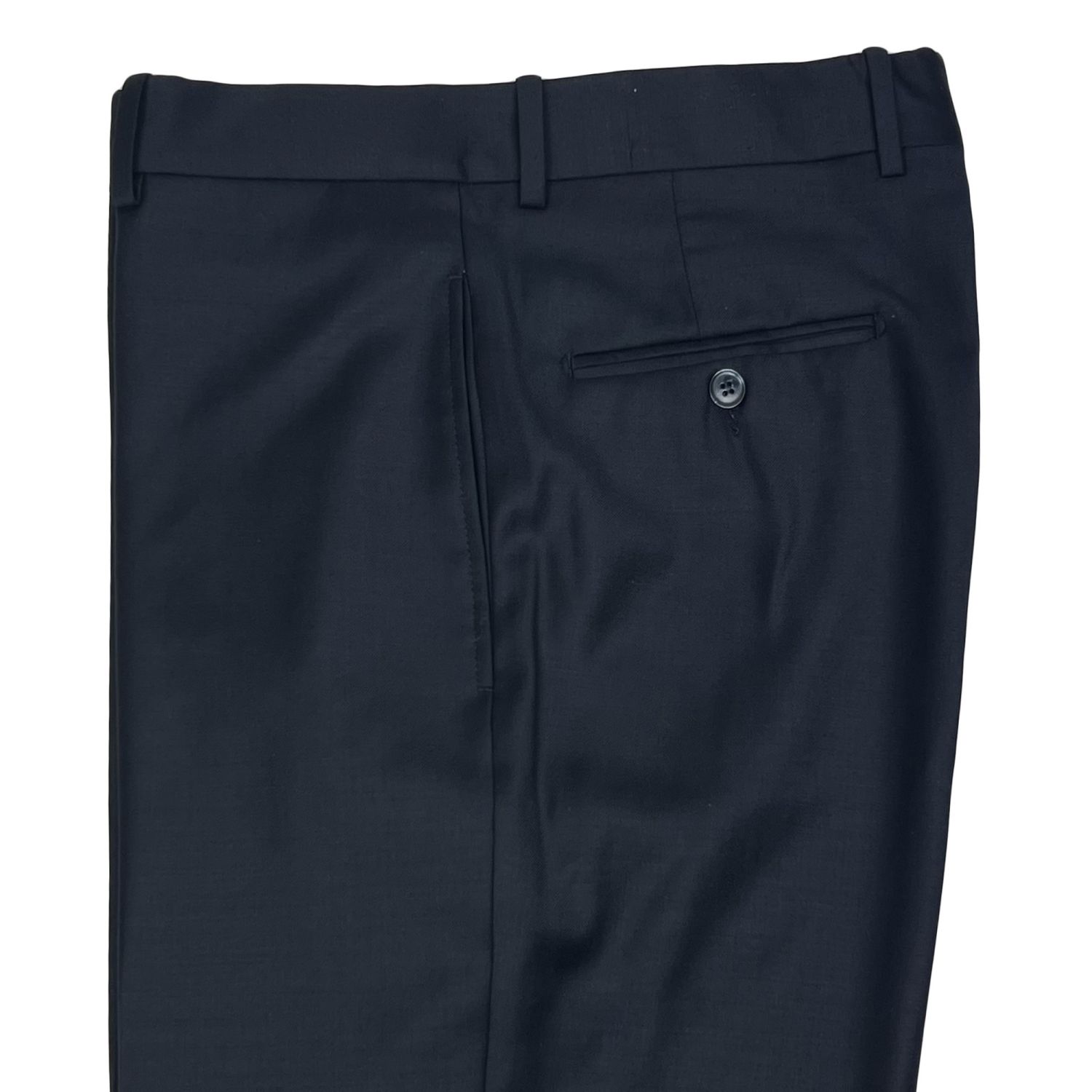 O'Connell's Plain Front Wool Serge Trousers - Navy | Men's and