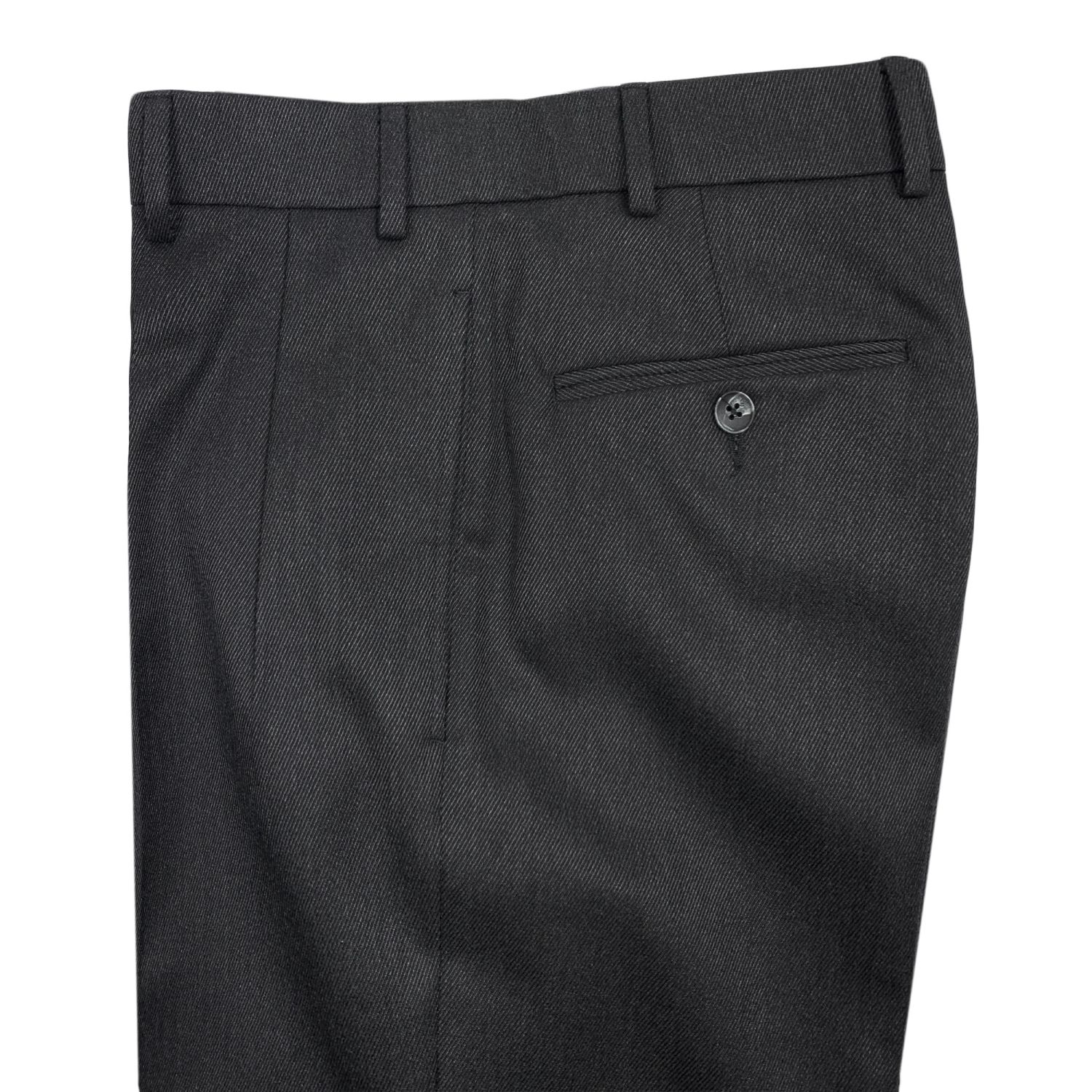 O'Connell's Pleated Front Cavalry Twill Trousers - Dark Charcoal