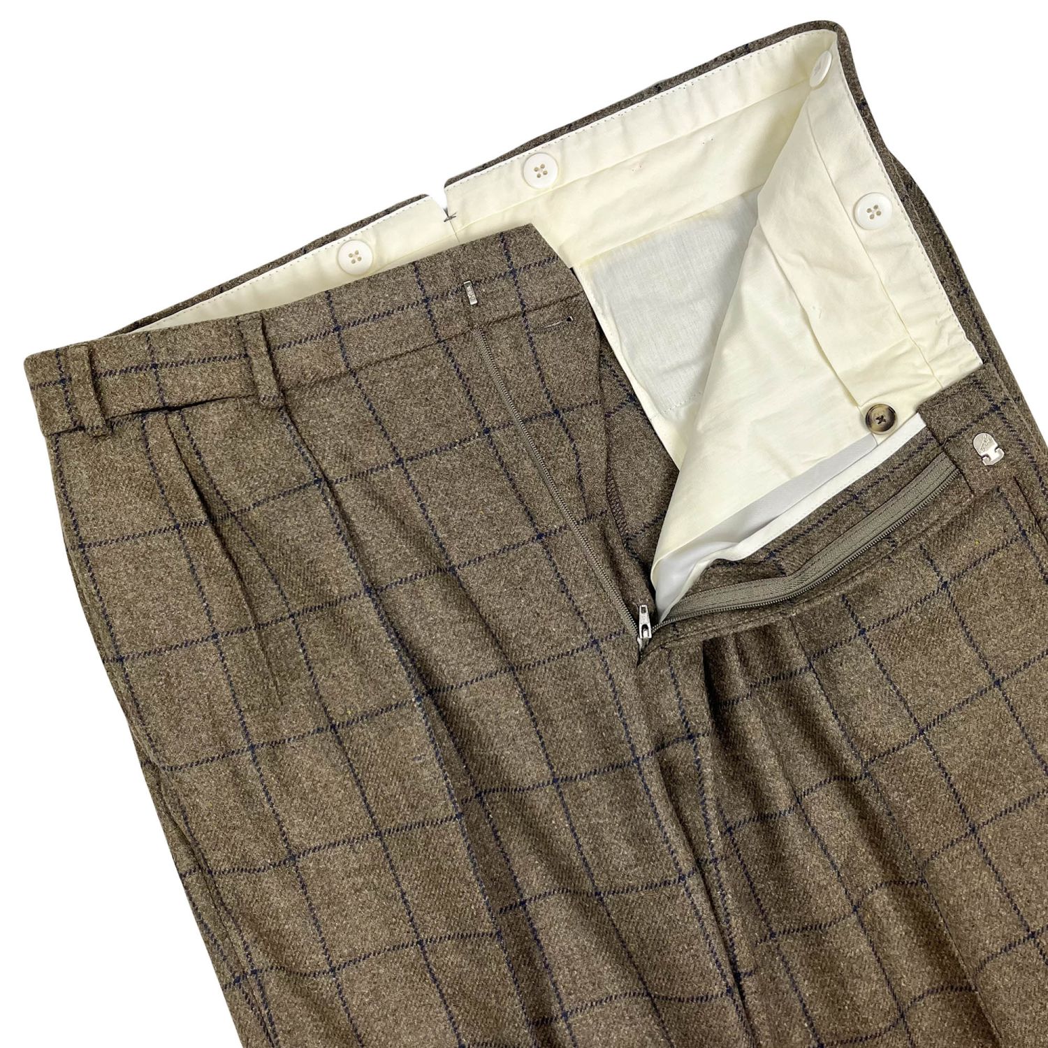 O'Connell's Pleated Front Geelong Lambswool Flannel Trousers
