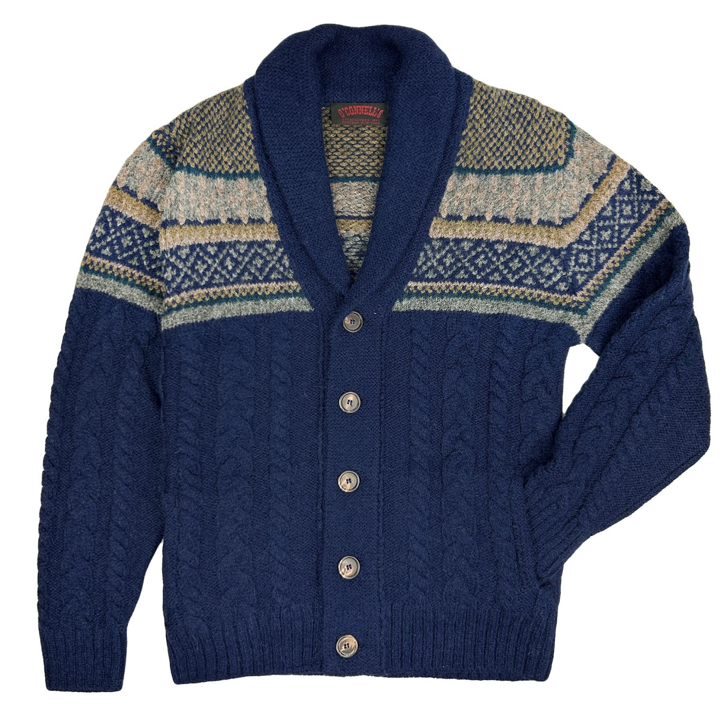 O'Connell's Royal Alpaca Shawl Collar Cardigan - Midnight with