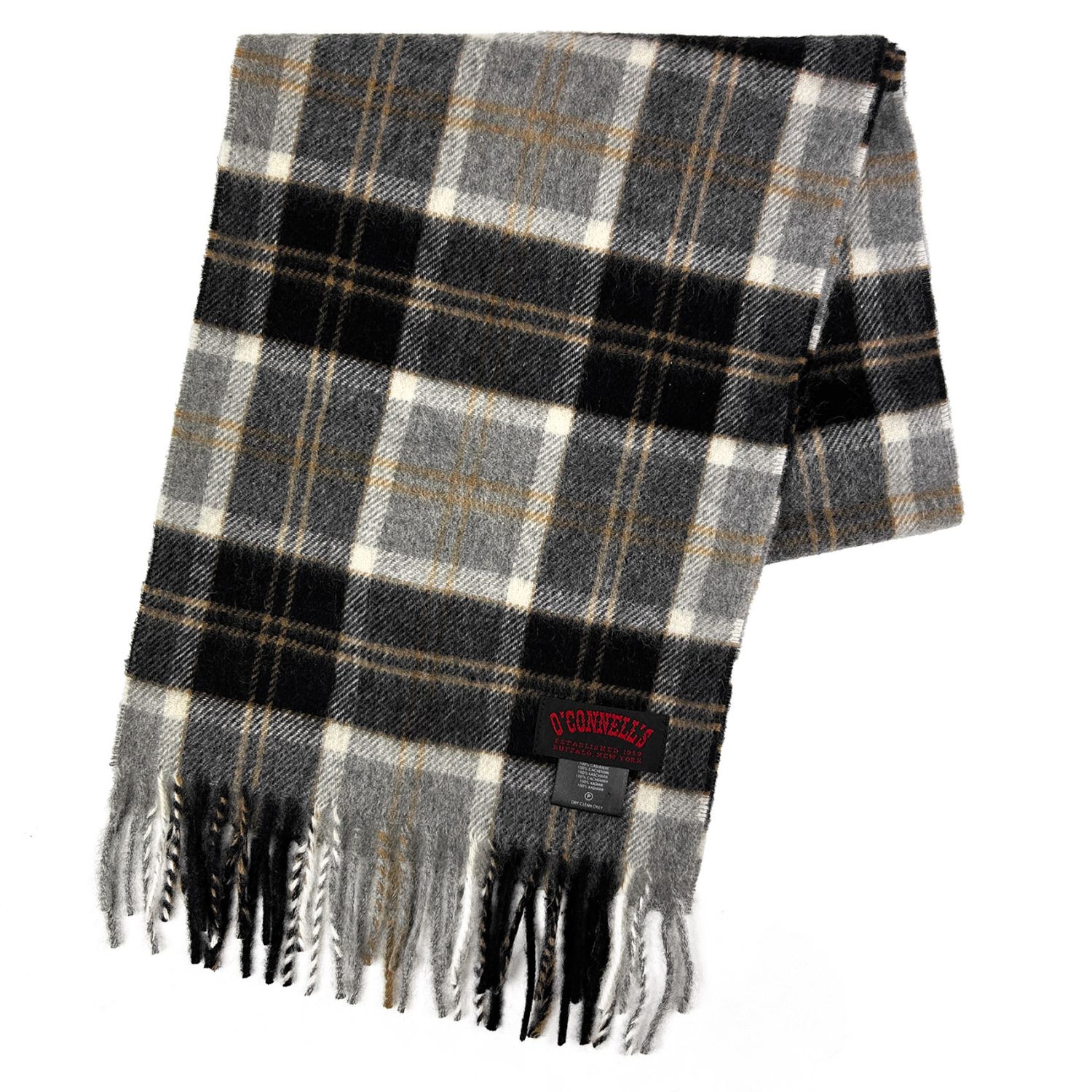 O'Connell's Scottish Cashmere Scarf - Silver Bannockbane (93015