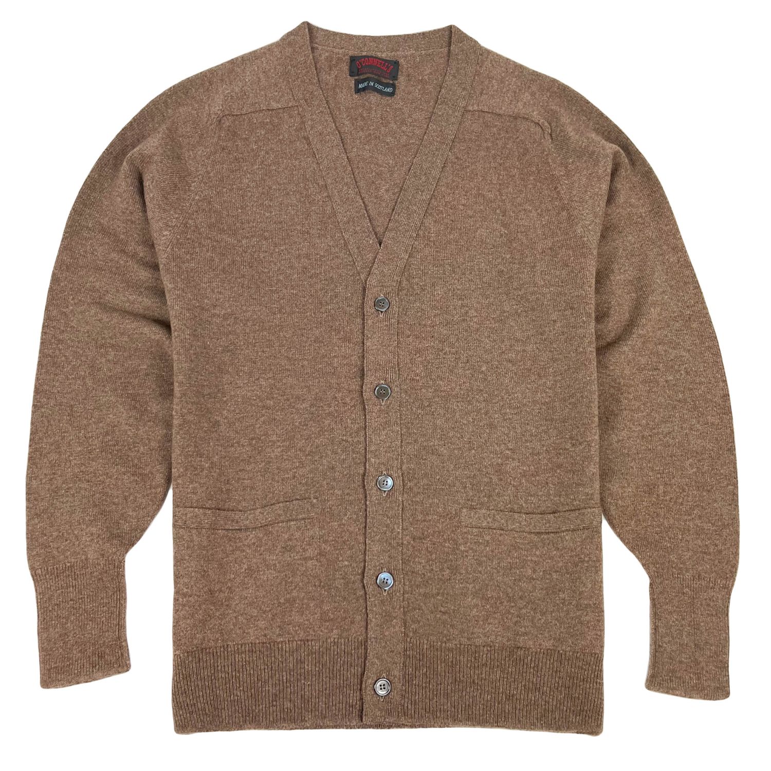 O'Connell's Scottish Lambswool Cardigan - Tobacco | Men's and