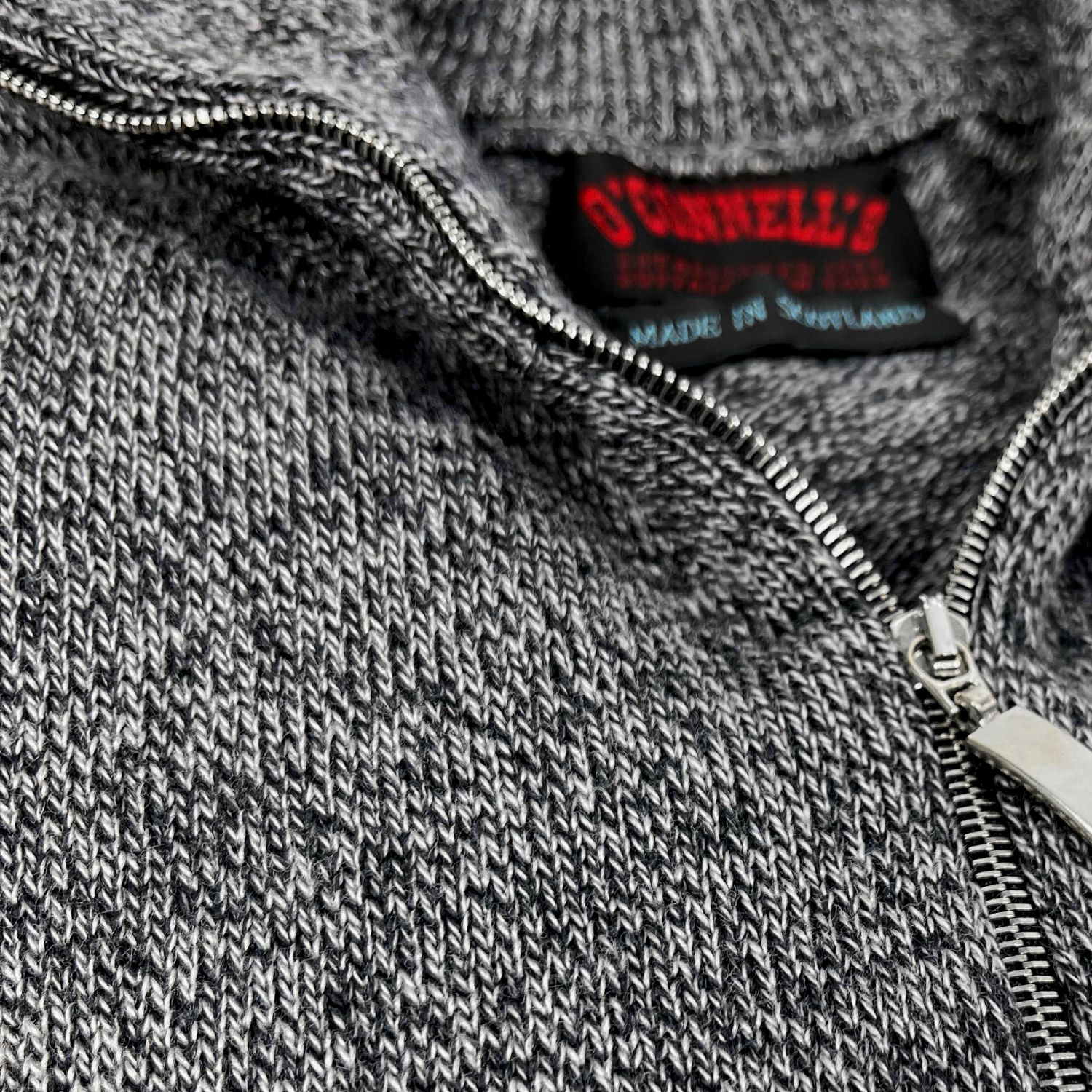 O'Connell's Scottish Merino Wool Quarter-Zip Sweater - Salt