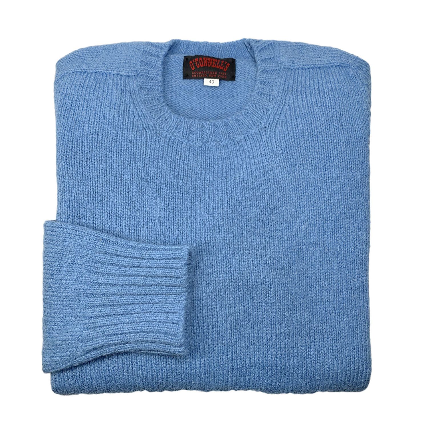 O'Connell's Scottish Shetland Wool Sweater - Lagoon Blue | Men's