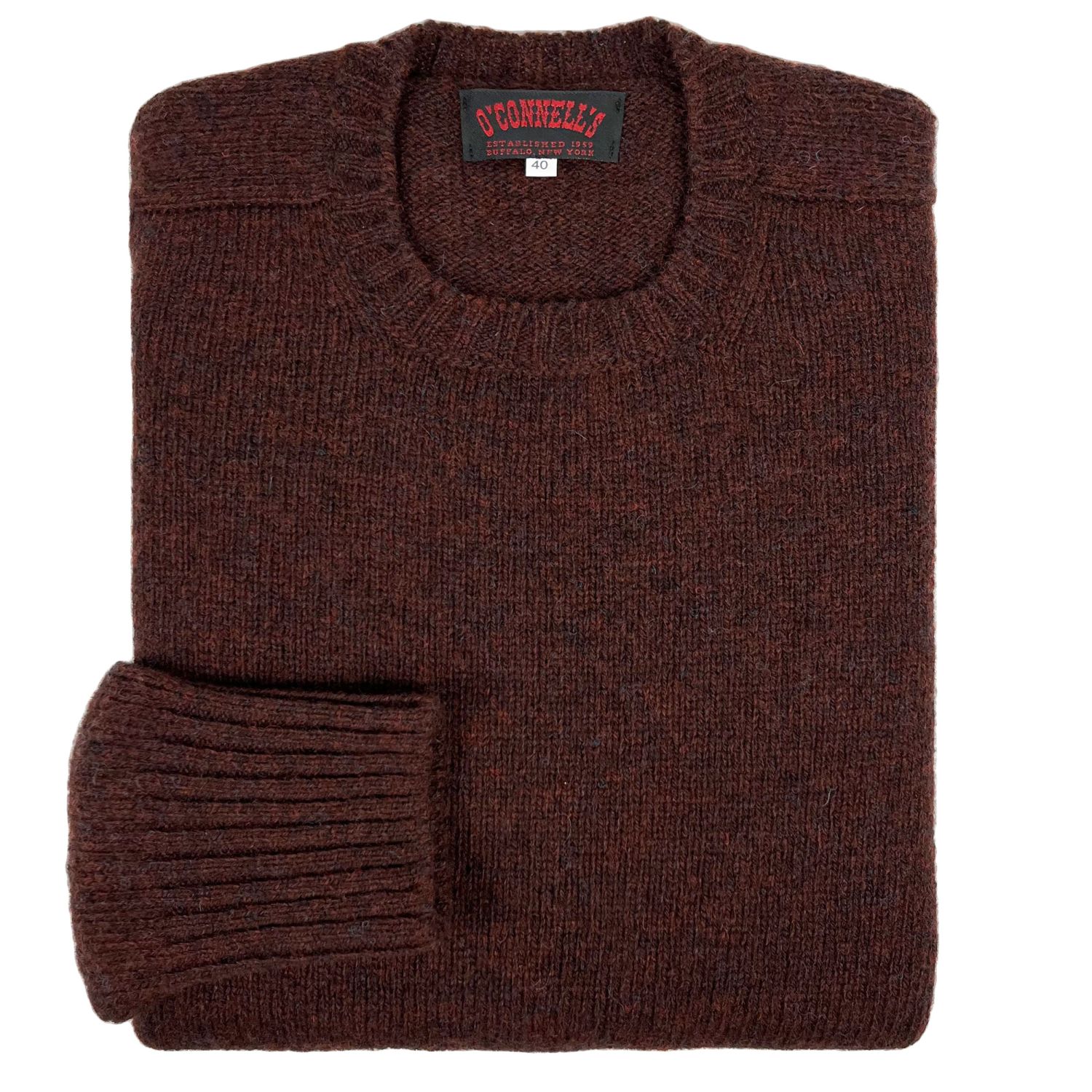 O'Connell's Scottish Shetland Wool Sweater - Peat | Men's and