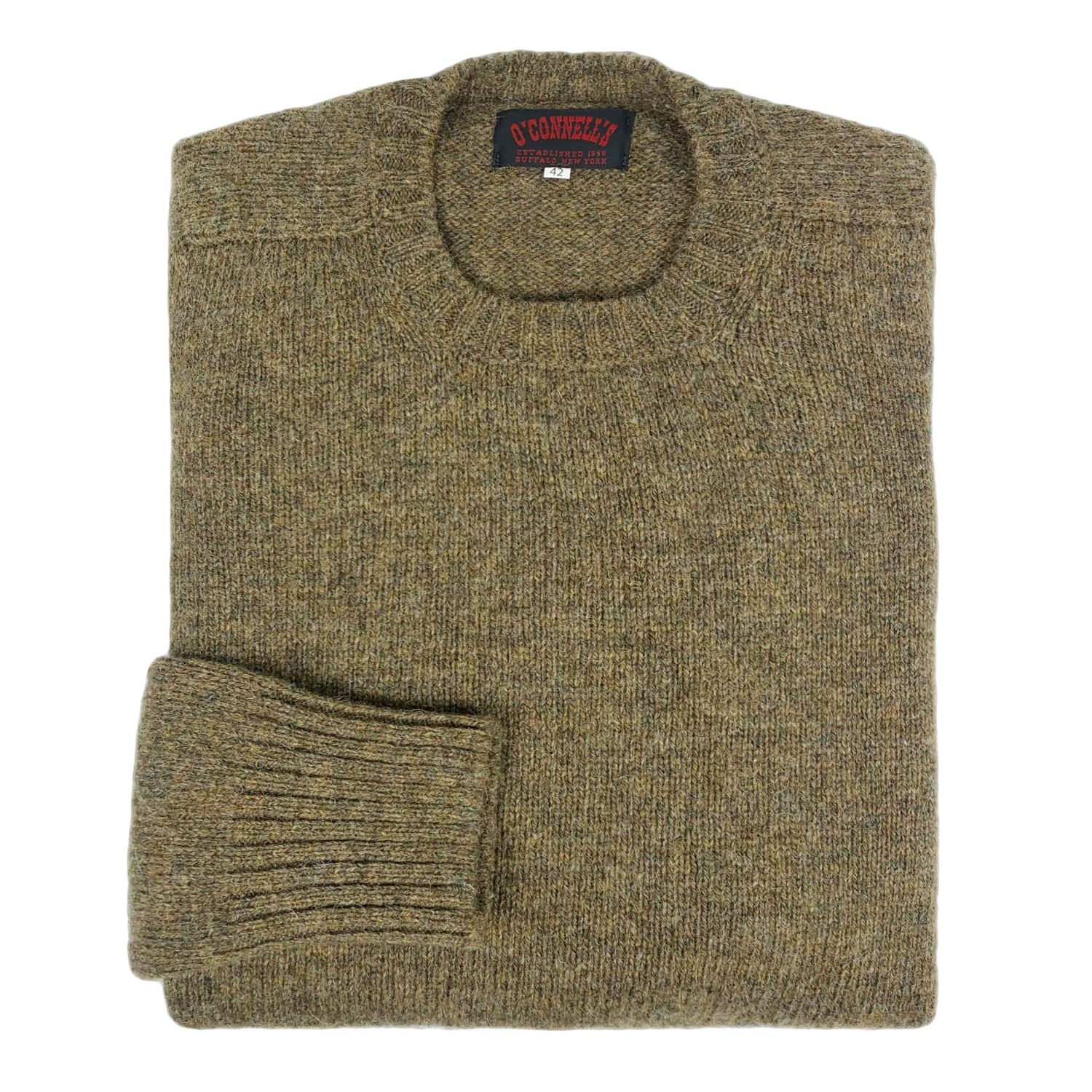 O'Connell's Scottish Shetland Wool Sweater - Thyme | Men's and