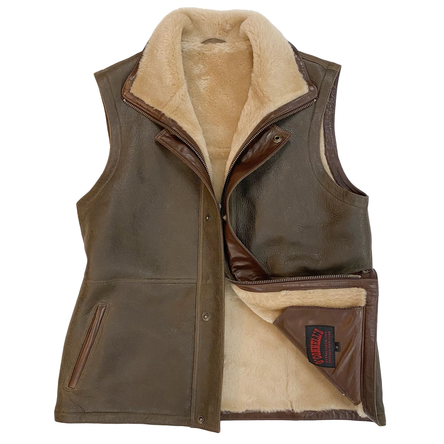 O'Connell's Shearling Vest - Brown | Men's and women's clothing