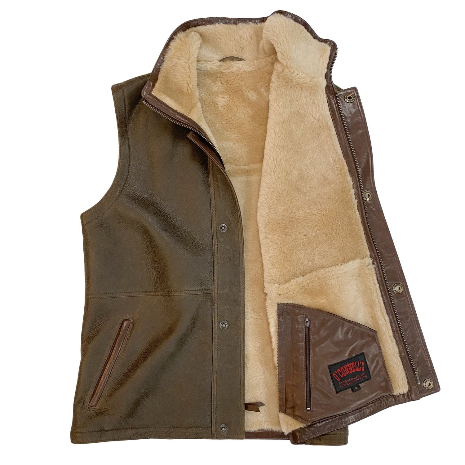 O'Connell's Shearling Vest - Brown | Men's and women's clothing
