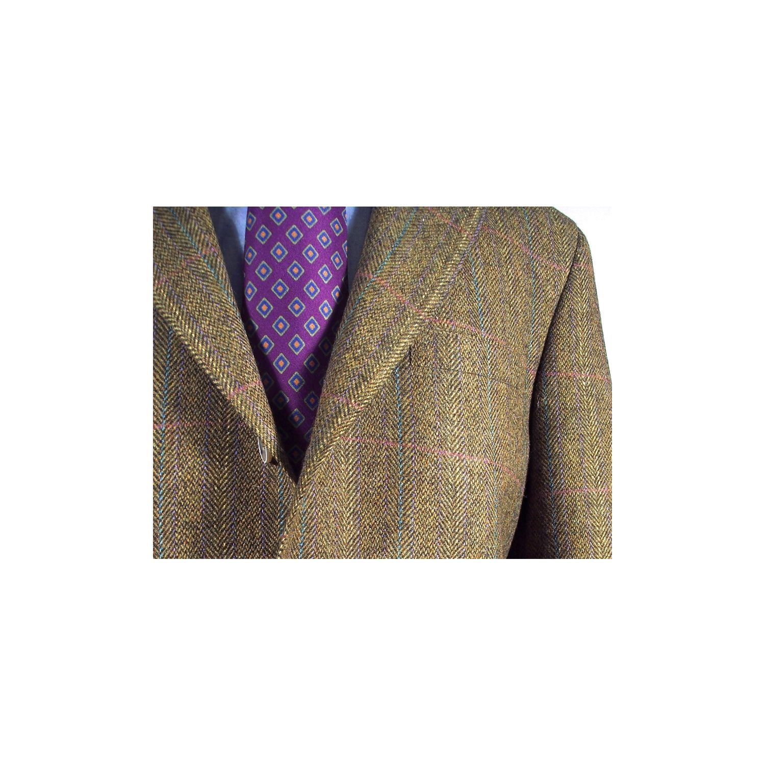 O'Connell's Sport Coat - Lambswool Tweed - Olive & Brown