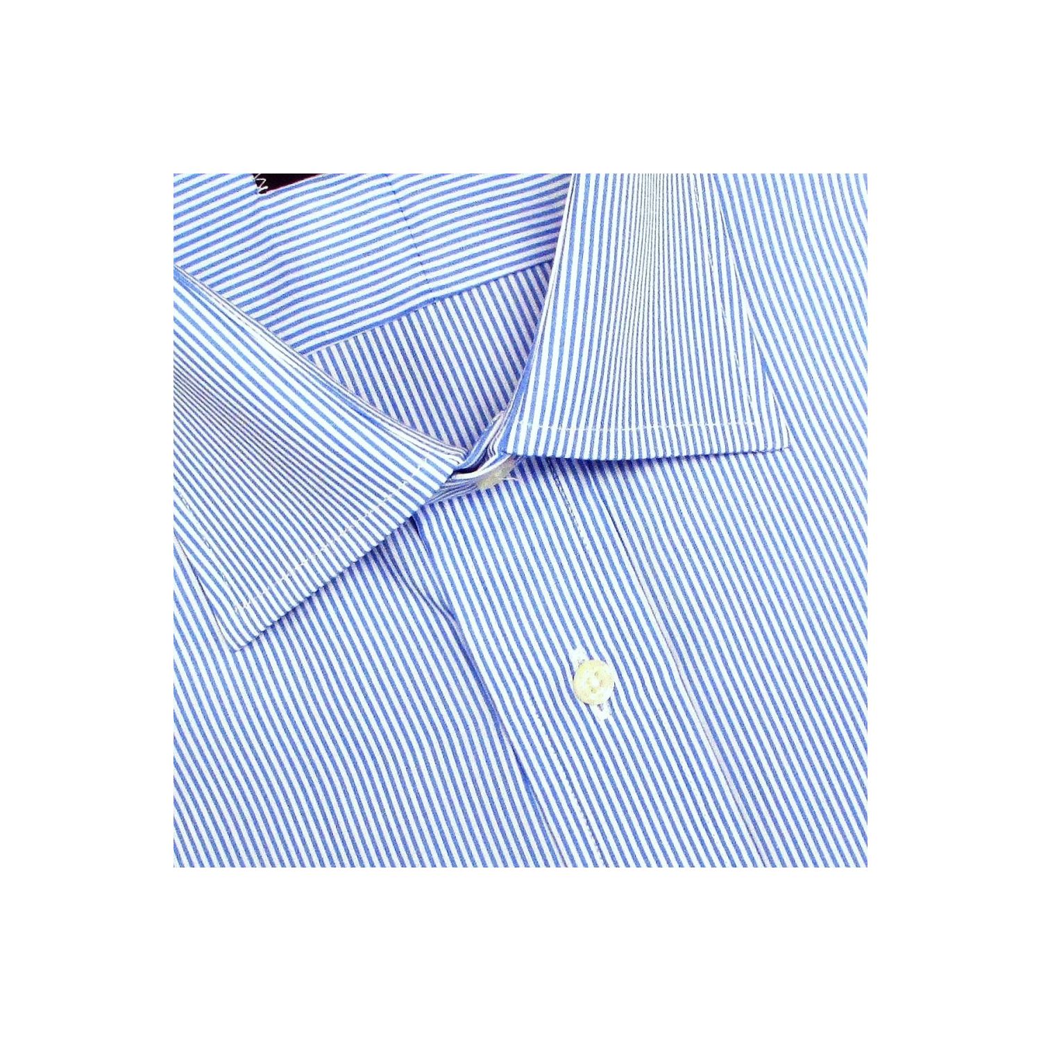 O'Connell's Spread Collar Dress Shirt - Bengal Stripe - Light Blue | Men's  and women's clothing