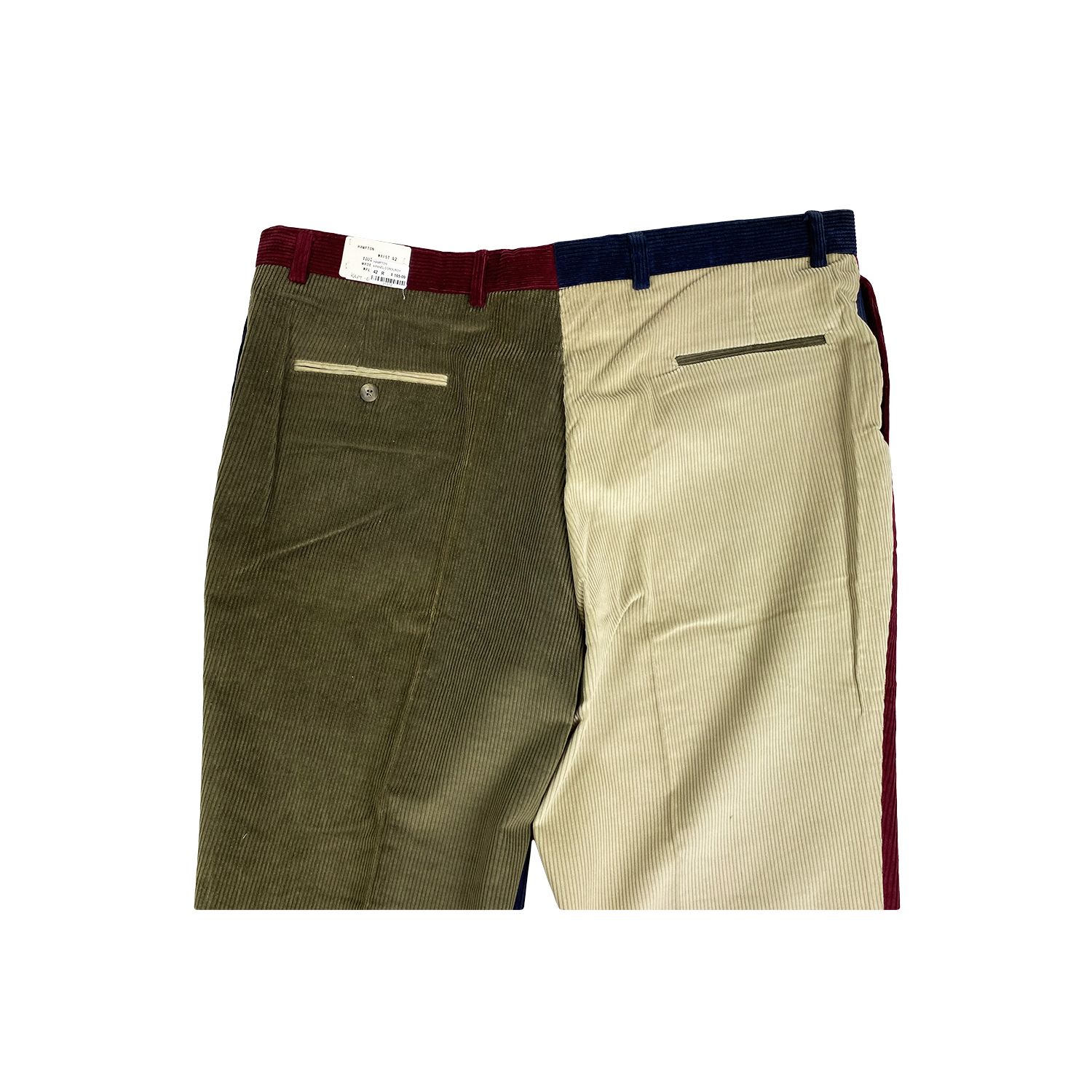 O'Connell's Vintage Plain Front 8-Wale 4-Panel Corduroy Trousers