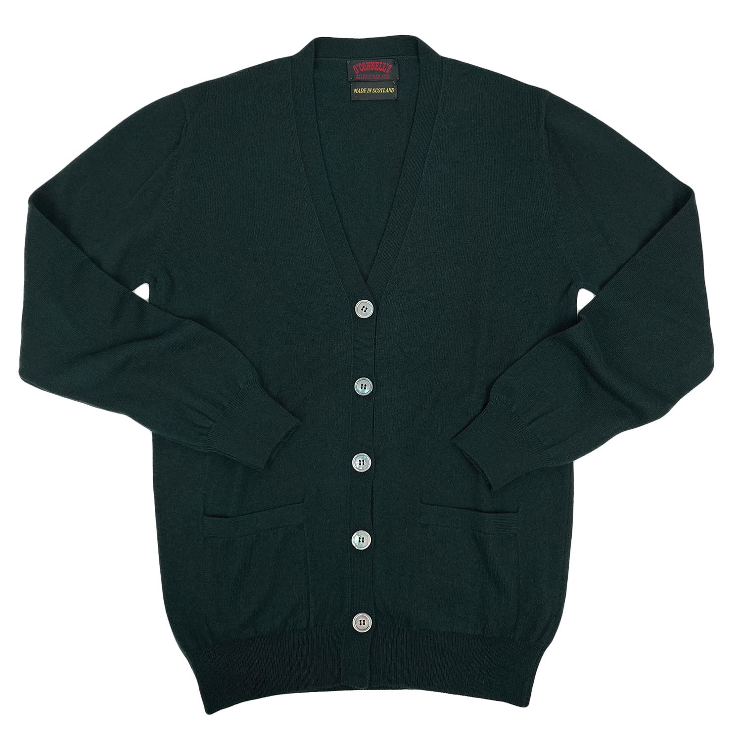 O'Connell's Women's Cashmere V-Neck Cardigan - Dark Olive | Men's