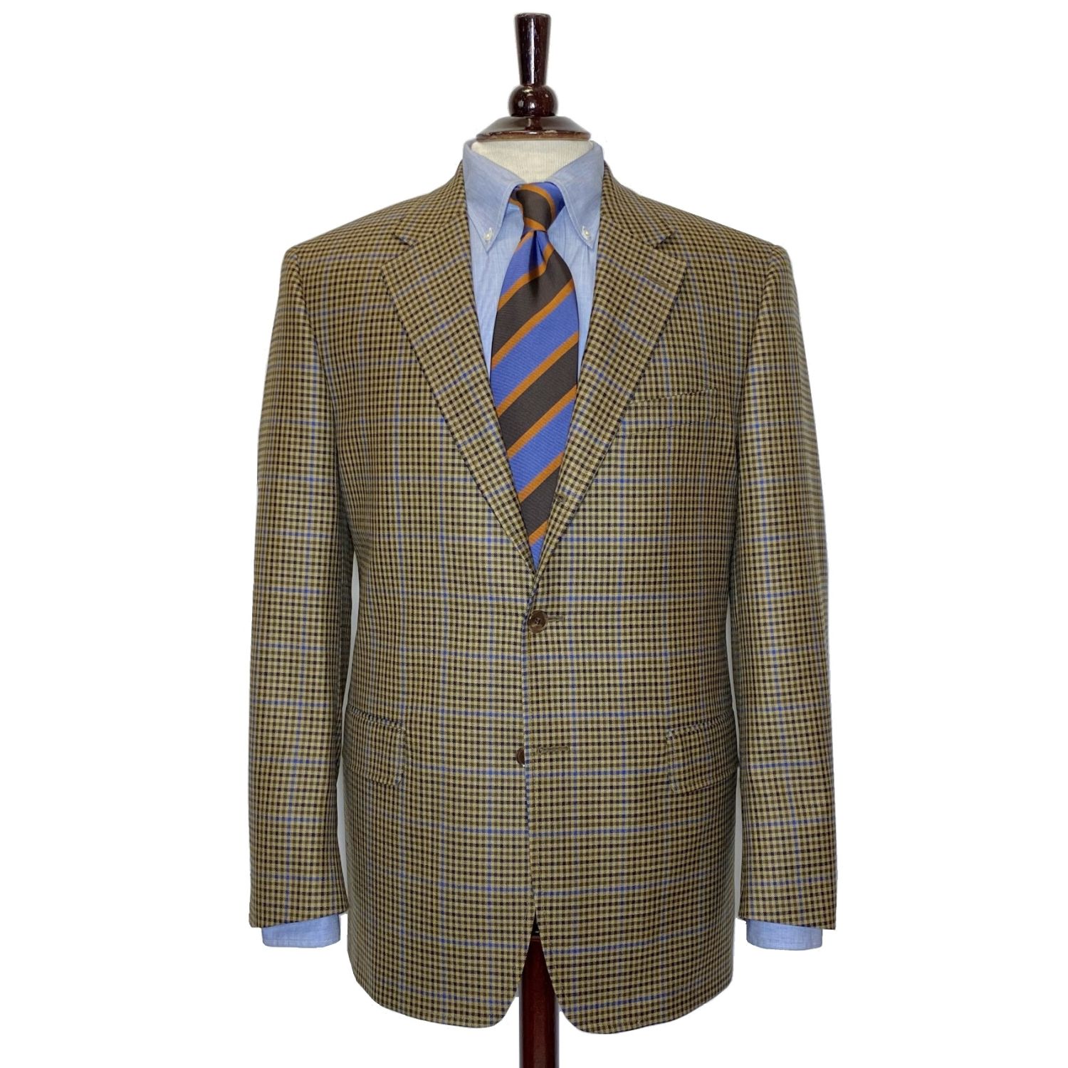 O'Connell's Wool Sport Coat - Tan, Brown, Mushroom & Navy District