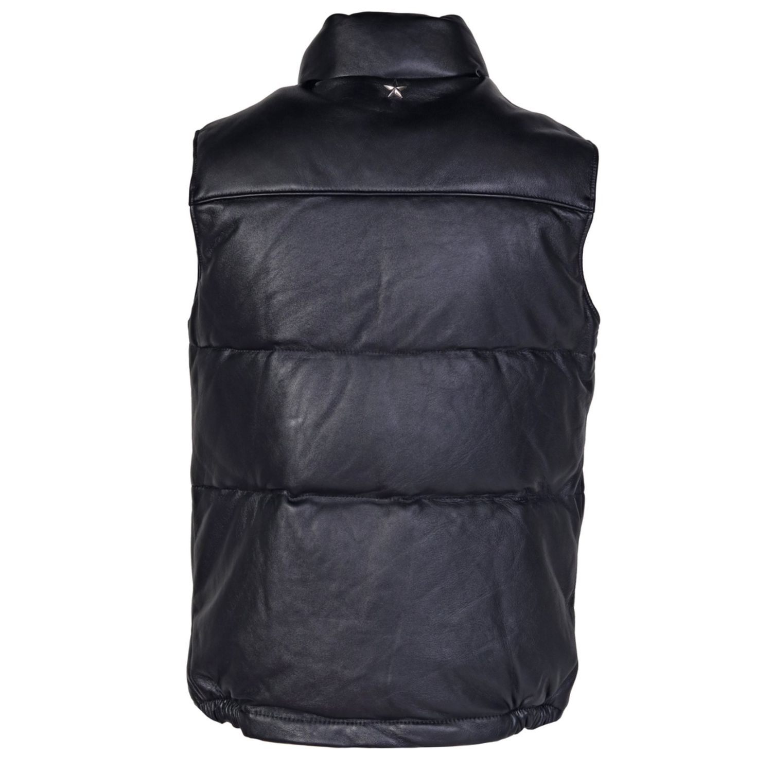 トップス SCHOTT LEATHER DOWN VEST Schott Down Filled Lambskin Vest - Black 204DV | Men's and women's