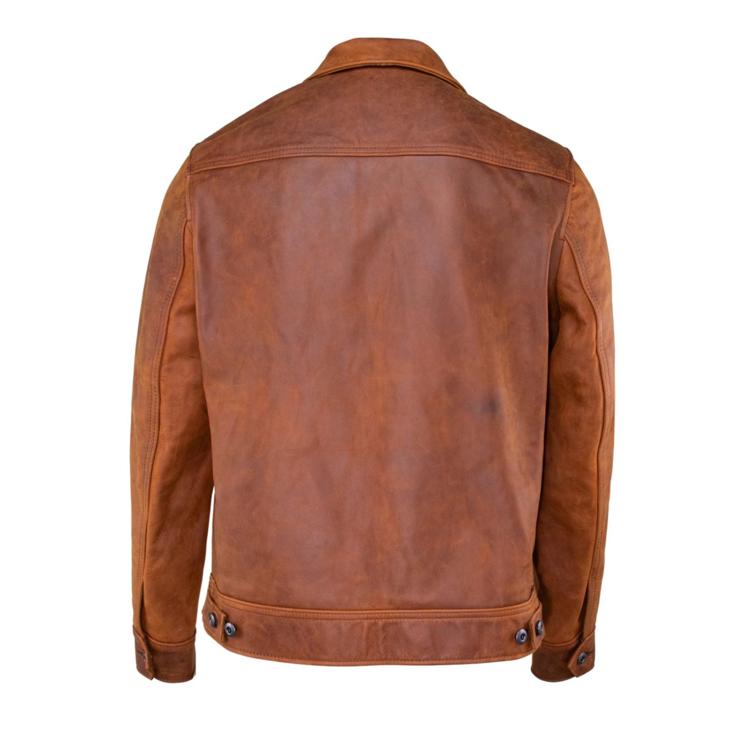 Schott Lightweight Unlined Cowhide Trucker Jacket - Whiskey (582