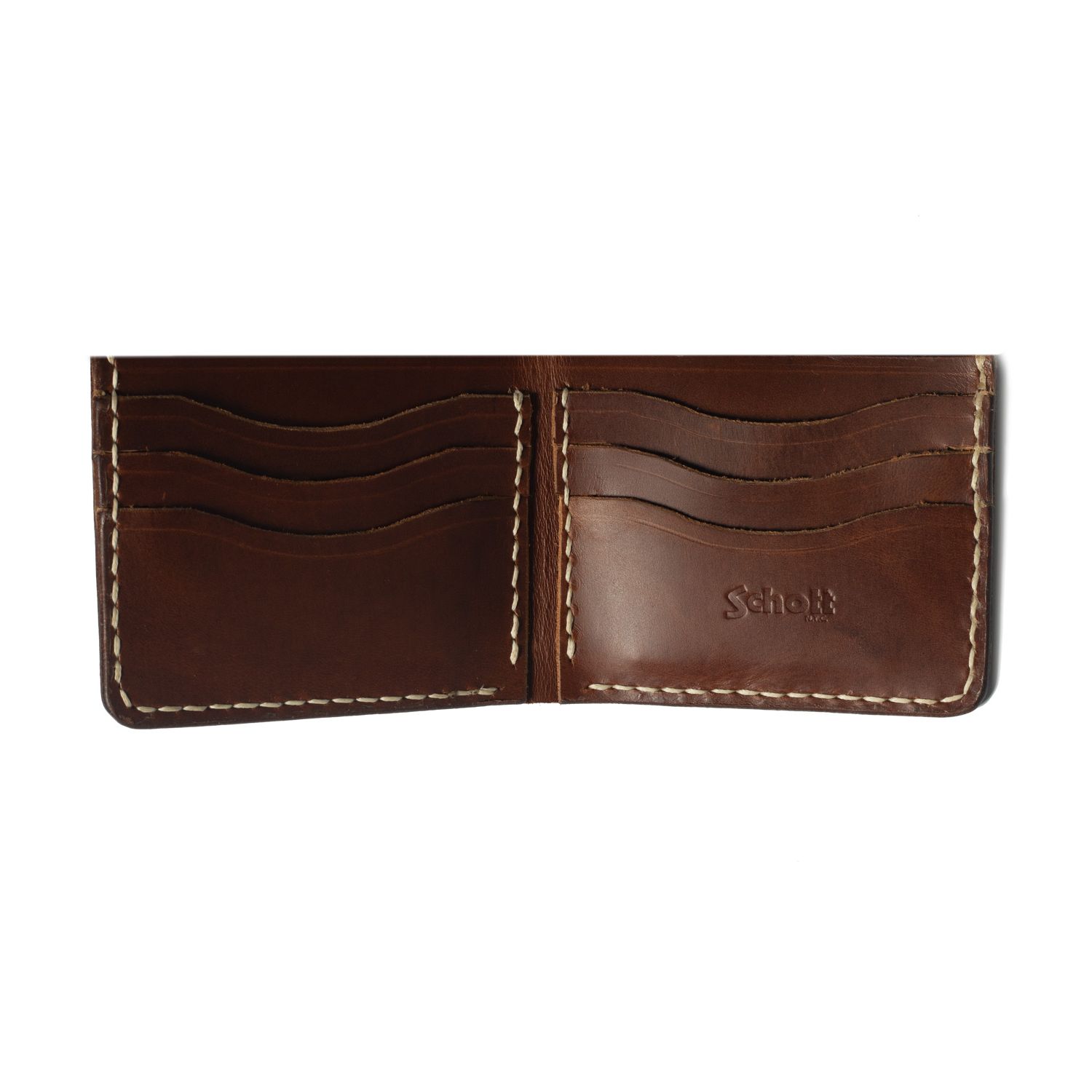 Schott NYC Steerhide Bi-fold Wallet - Tan | Men's and women's clothing
