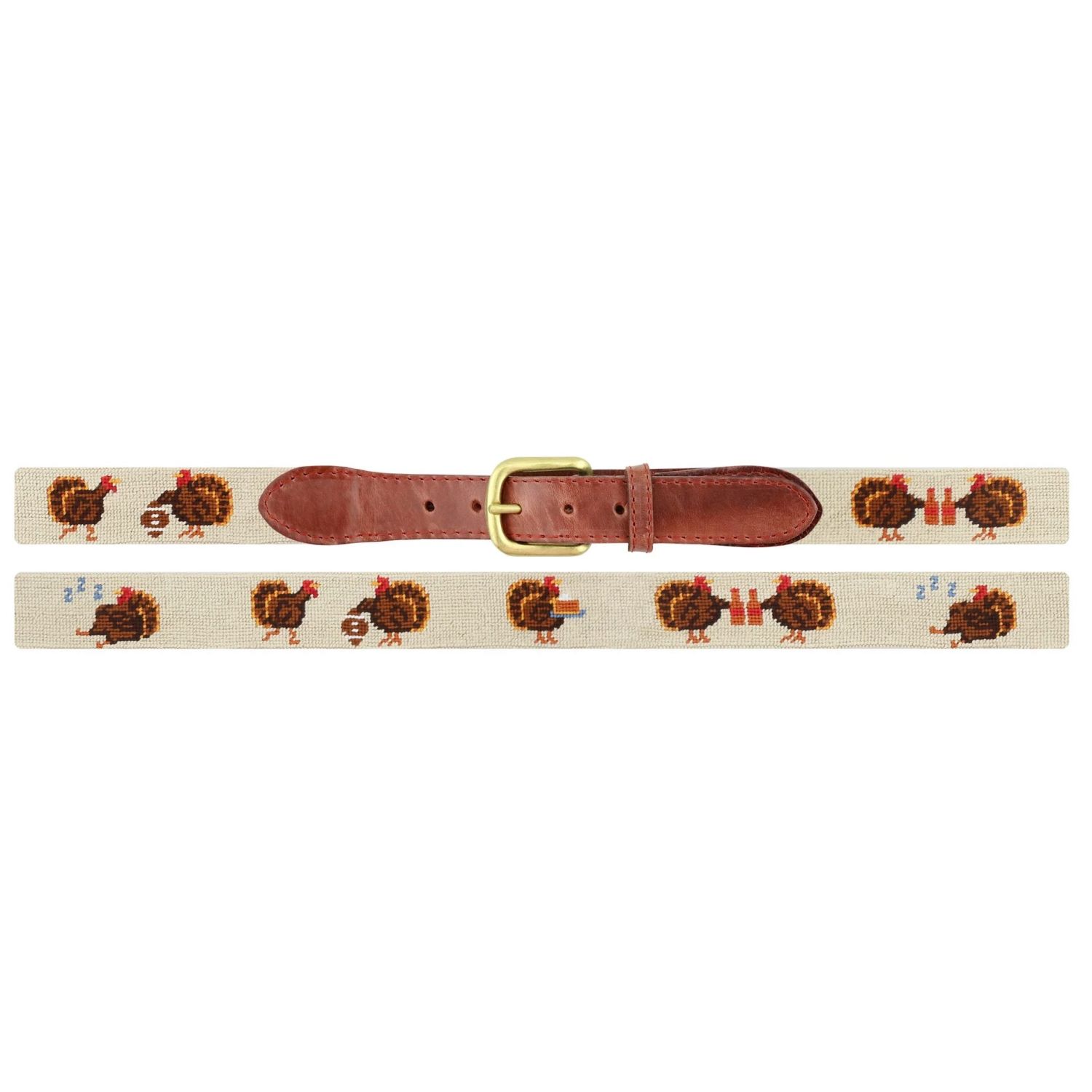 Smathers & Branson Needlepoint Belt - Turkey Day | Men's and