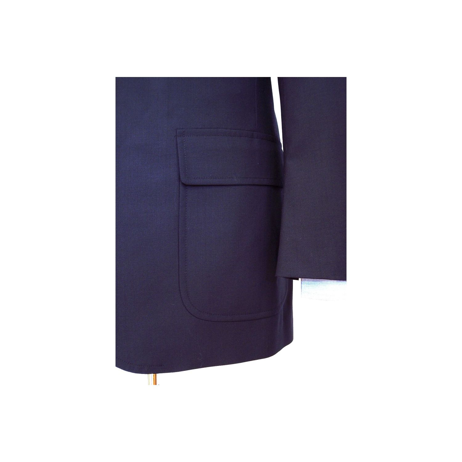 Southwick Blazer - Super 120s worsted wool - Navy with striped